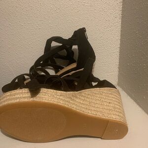 Torrid Black Espadrille Wedge Shoes